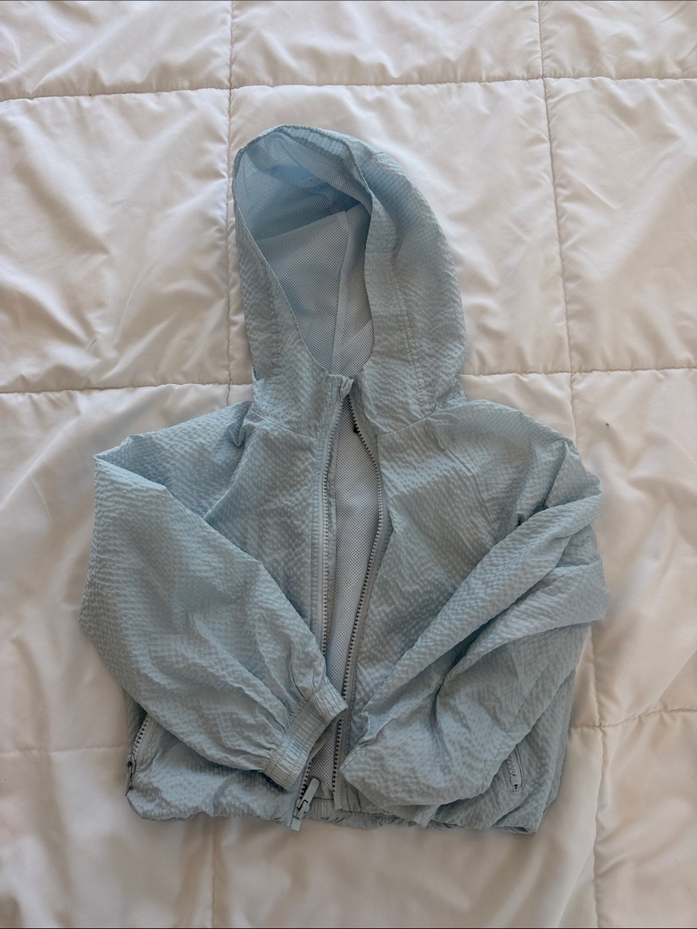 all in motion Light Blue Kids Hooded Rain Jacket